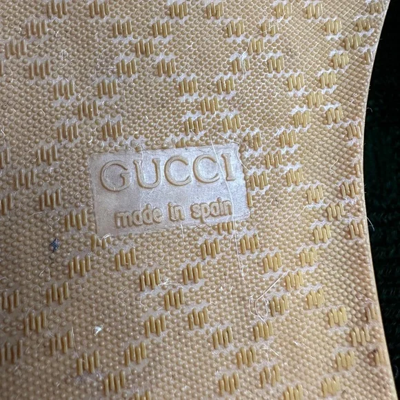 Gucci Men’s GG Canvas Leather Espadrilles Navy Made in Spain Excellent Condition